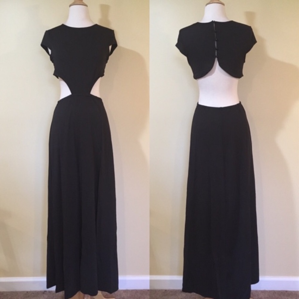 💥 CLEARANCE Open Back Cutout Midriff Maxi Dress - Picture 2 of 4